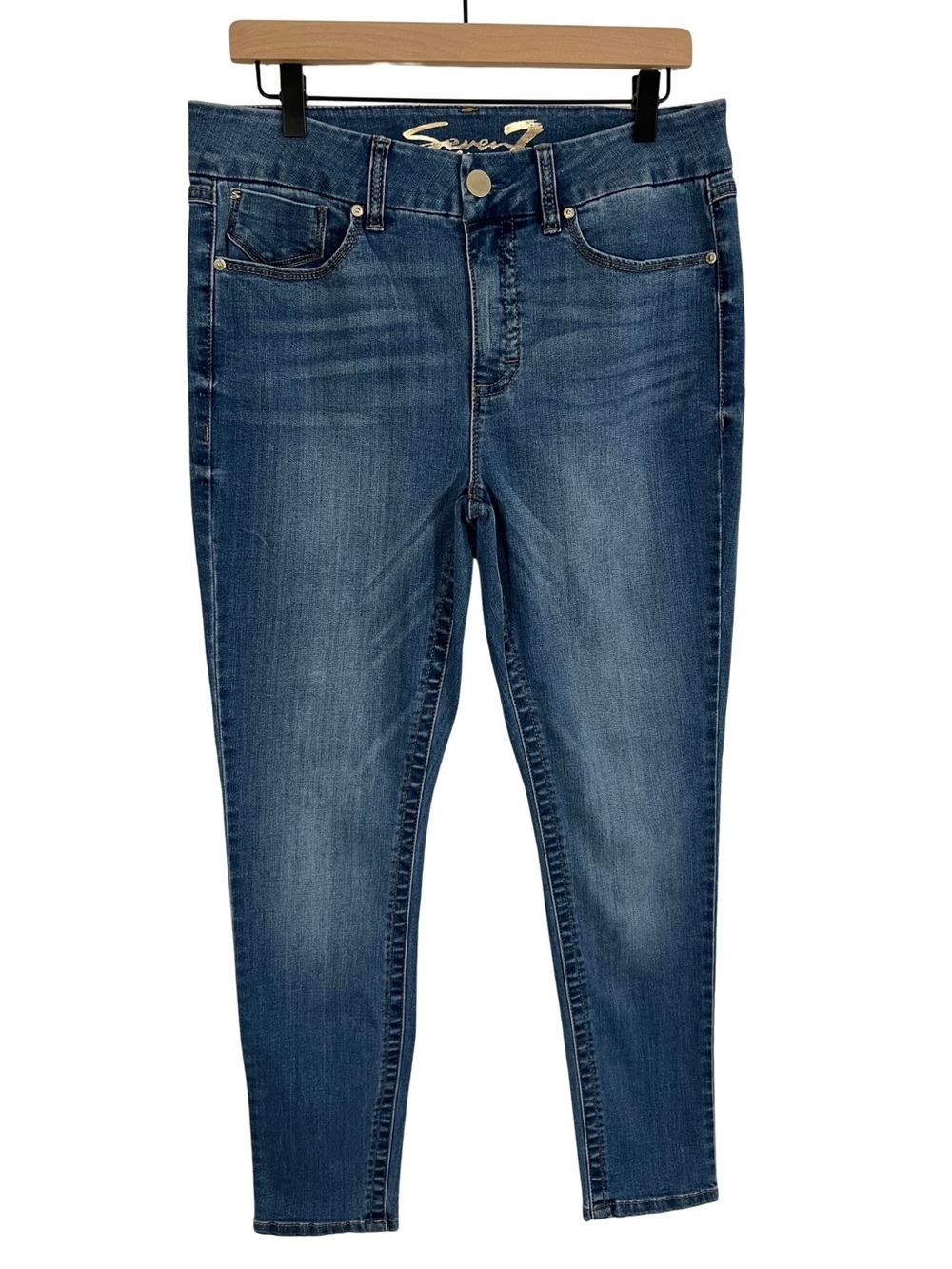 Seven7 Tummyless Skinny Jeans Womens Size 10 High Rise Stretch Denim